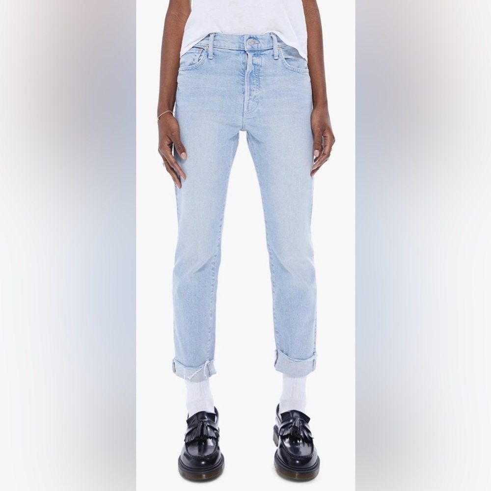 MOTHER Scrapper Cuff Ankle Fray Denim